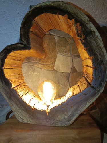 Altholz,Tischlampe,LED-Ambient