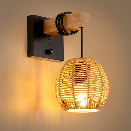 Wandleuchte holz e27 - wandleuchte,