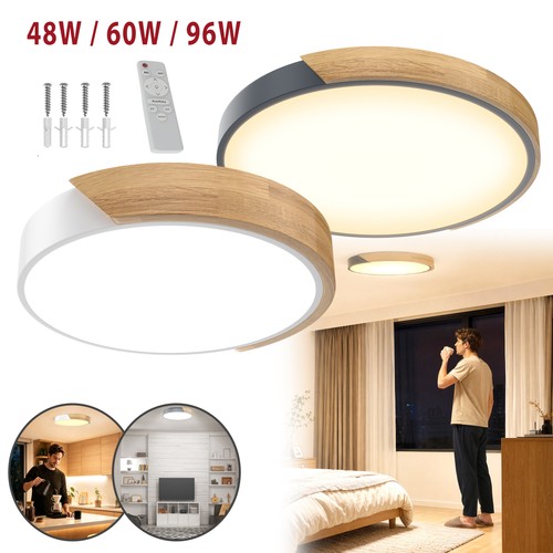 Holz led deckenleuchte 48w - led,