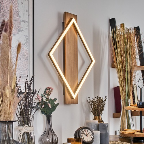 Wandlampe holzoptik - in,