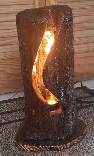 Holzlampe baumstammlampe - holzlampe,