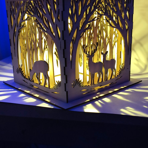 Lampe holz led laterne - led,