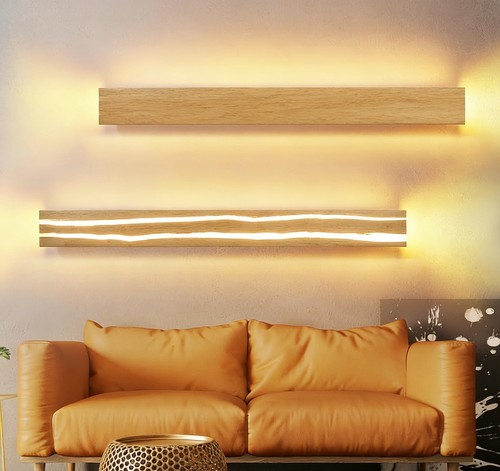 Led wandleuchte wandlampe holz - led,