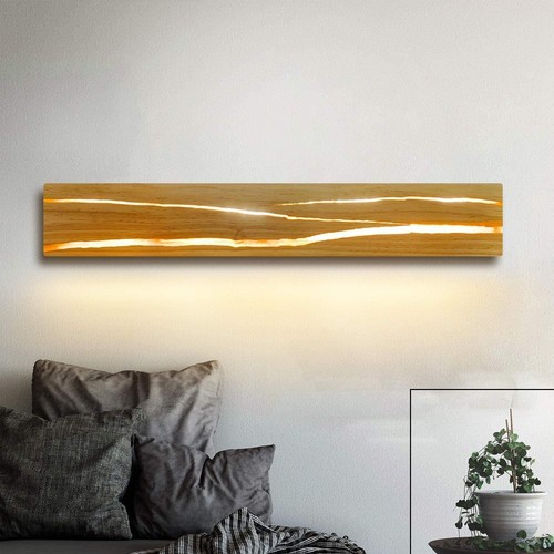 Led wandleuchte wandlampe holz - led,